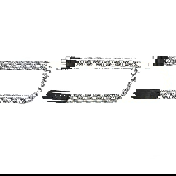 Alexander McQueen curb chain belt in a silver tone metal