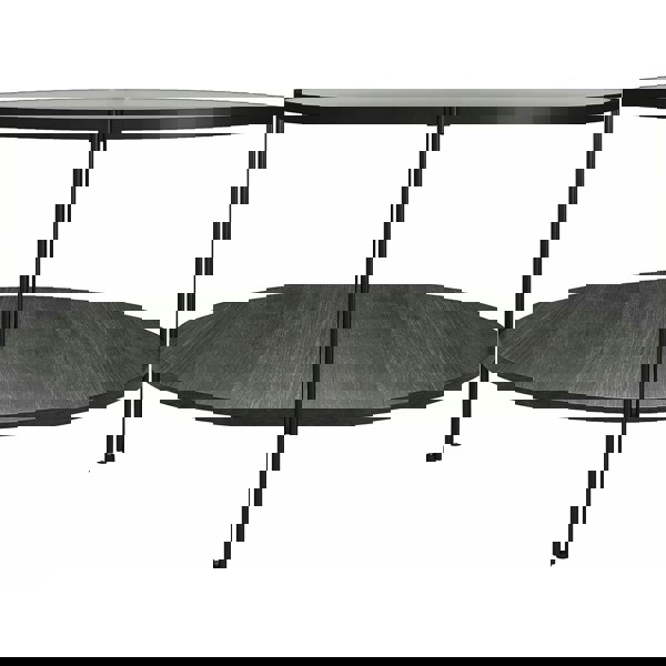 Dorel Home Wainwright Round Coffee Table Black Oak