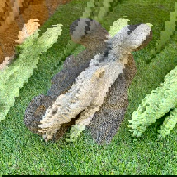 Enchanting  Dreaming Dragon Stone Cast Statue Small Outdoor Ornament Garden Sculpture