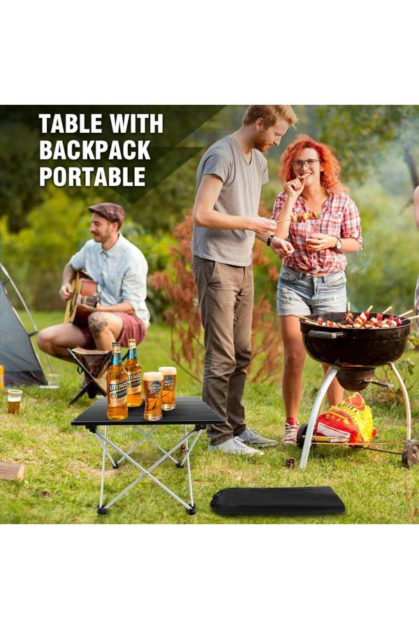 Dyzi 90x60x45cm Folding Picnic Table Weather-Resistant with Carry Bag