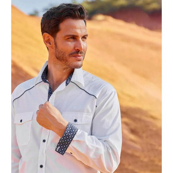 Atlas For Men Mens Poplin Shirt - White