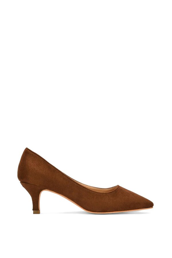 XY LONDON Pointed Toe Low Stiletto Kitten High Heel Court Shoes