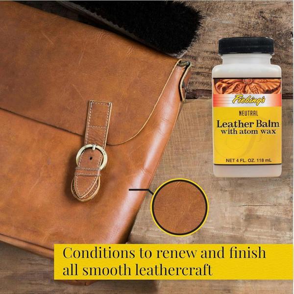 Fiebing's Neutral Leather Balm - With Atom Wax for Conditioning 4oz