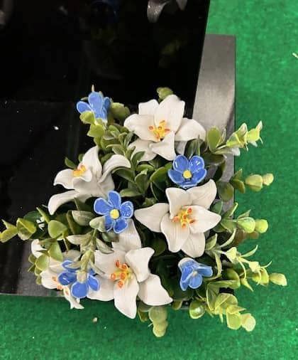 Memorials Direct Forget-Me-Not & Lily Grave Pot