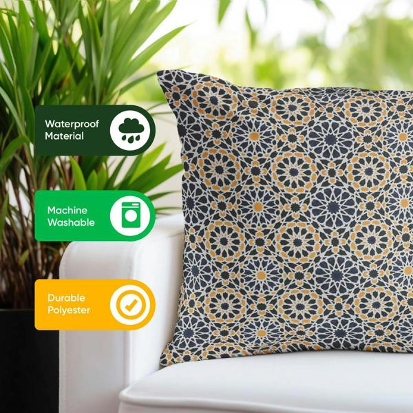 Gardenwize Pair of Outdoor Scatter Cushions – Casablanca Design
