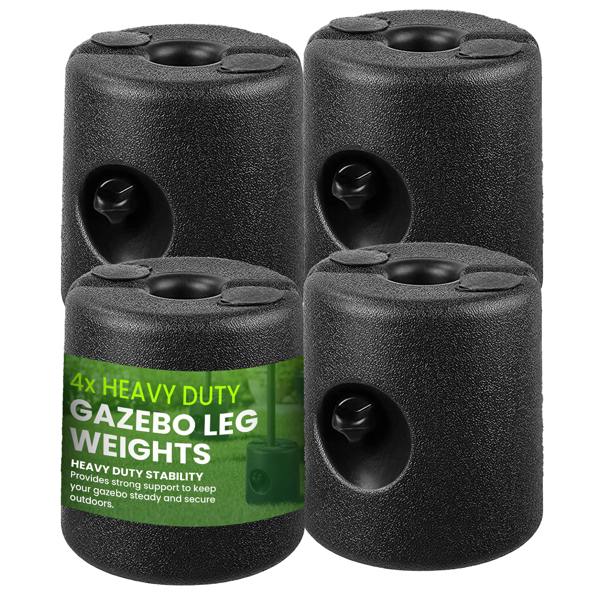 My Garden Outdoor Living My Garden Gazebo Weights 4 Pack - Fillable Marquee Leg Weights for 25mm Poles, Weather Resistant, Water or Sand Filled
