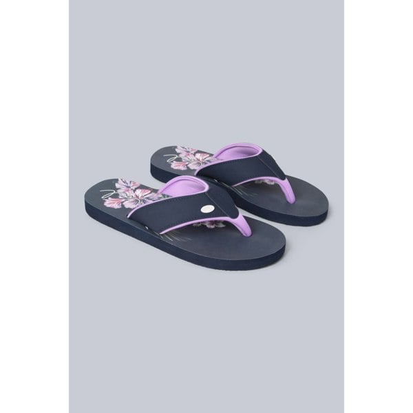 Animal Womens Leaf Print Recycled Flip Flops - Light Purple