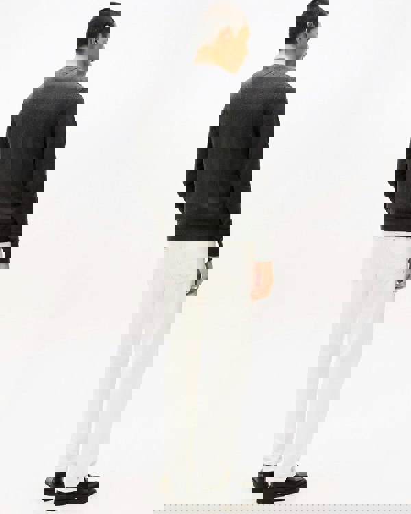 Tommy Hilfiger Organic Cotton Cashmere Mens Crew Sweater - Dark Grey Heather