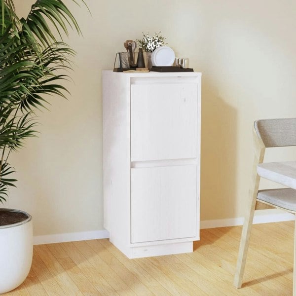 Berkfield Sideboard White 31.5x34x75 cm Solid Wood Pine