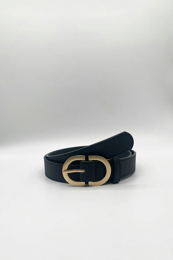 SVNX Gold Metal Buckle In Black
