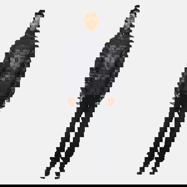 Good For Nothing  Charcoal Hooded Puffer Jacket - Charcoal Image 4