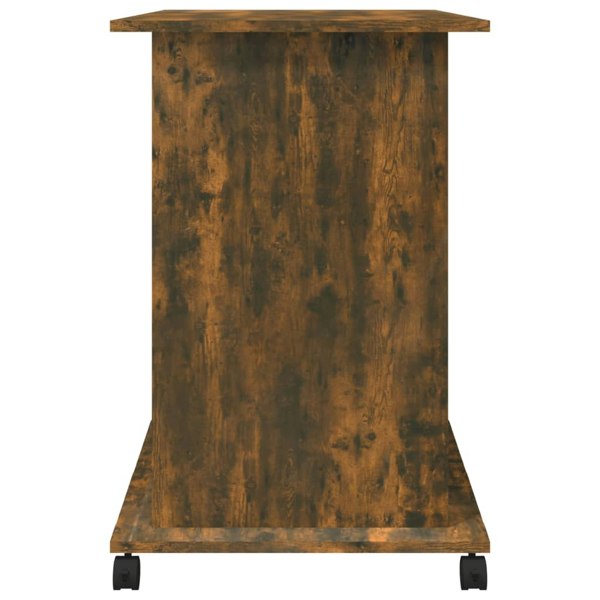 Berkfield Computer Desk Smoked Oak 80x50x75 cm Engineered Wood