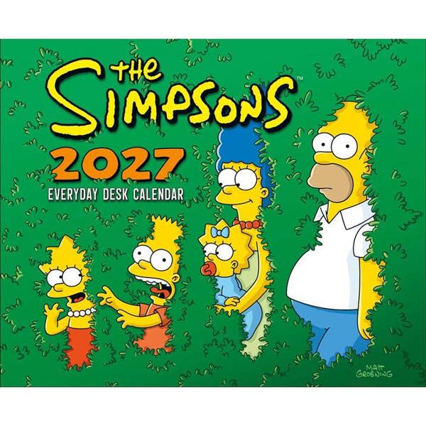 The Simpsons Desk Calendar 2027, Desk Calendars, Day To View, Entertainment, Gift