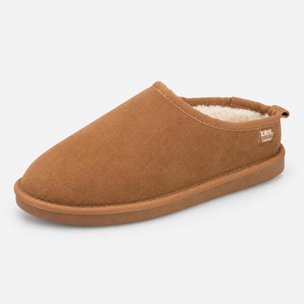 Totes BORG LINED SUEDE Mules Mules   in  Tan