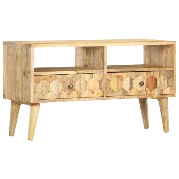 Berkfield TV Cabinet 90x30x50 cm Solid Mango Wood