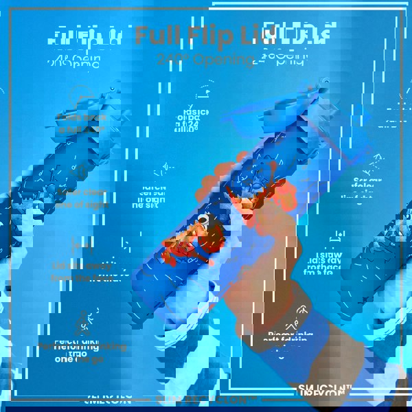 ION8 Leak Proof Slim Water Bottle, Recyclon, Dino Band, 500ml (18oz)