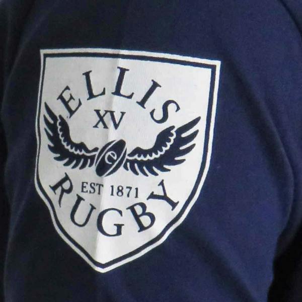 Retro Varsity Rugby T-Shirt Vintage Navy Ellis Rugby Crest