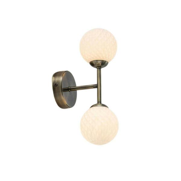 Lior 2-Light Antique Brass Wall Light