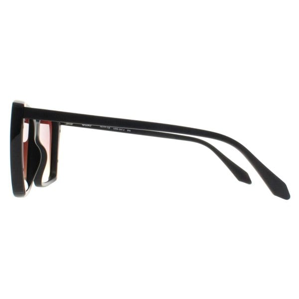 Quay Sunglasses Front Cover MTBLK Matte Black Brown Yellow Gradient