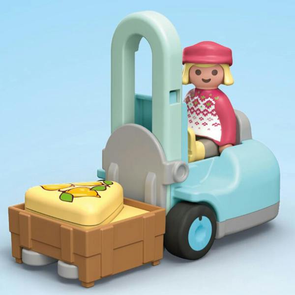 Playmobil Junior: Market Stall & Forklift - 71691 Playset