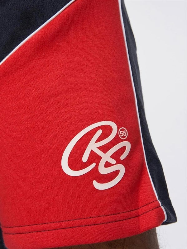 Crosshatch Ventamoore Polo/Shorts Set Navy/Red
