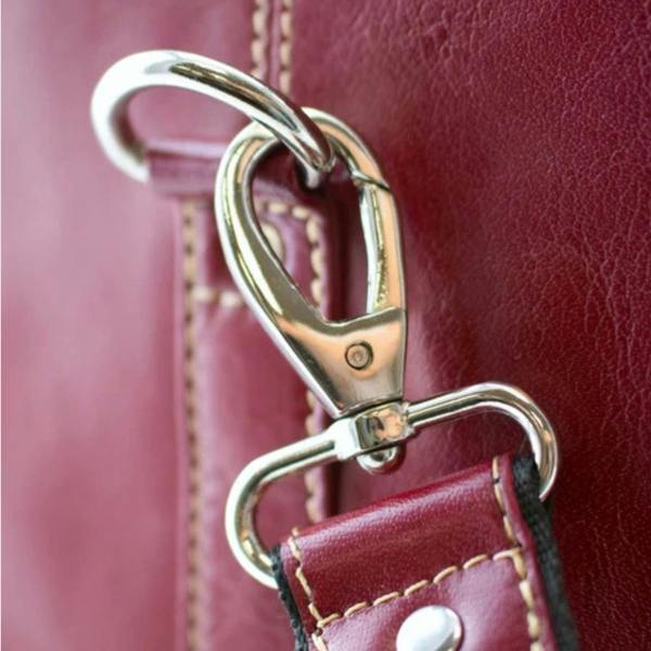 Mala Leather Edgbaston Leather Cricket Holdall Red Weekend Travel Bag
