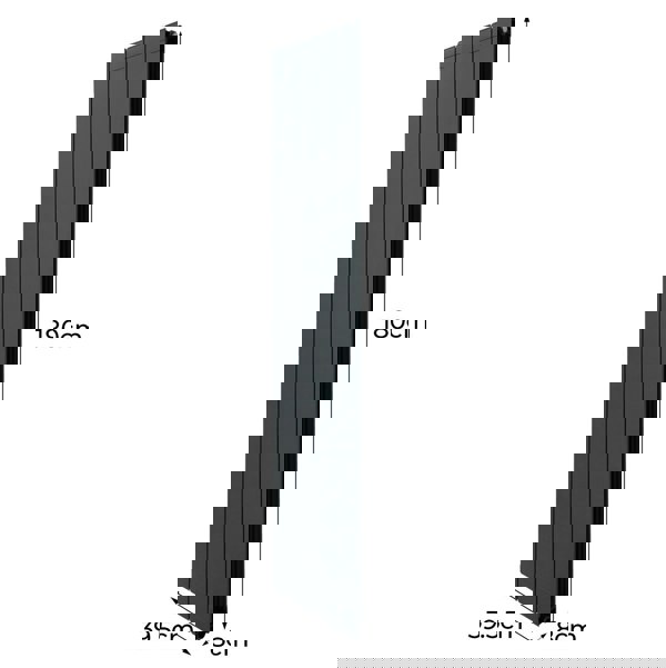 Monstershop Aluminium Radiator – 1800mm x 395mm – Anthracite Grey