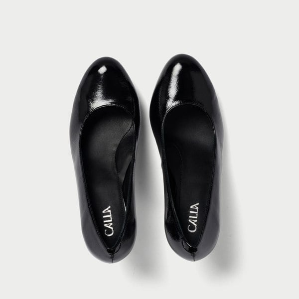 Calla Sophia Shoes - Black Shine Leather