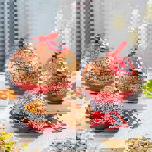 Large Handmade Bonbonnière filled with Dark Chocolate Coated Coffee Beans, Palm Oil Free, 260g