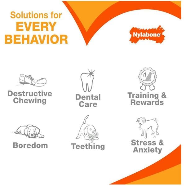 Nylabone Gentle Puppy Teething X Bone Dental Chew Toy, Beef Flavour, Extra Small