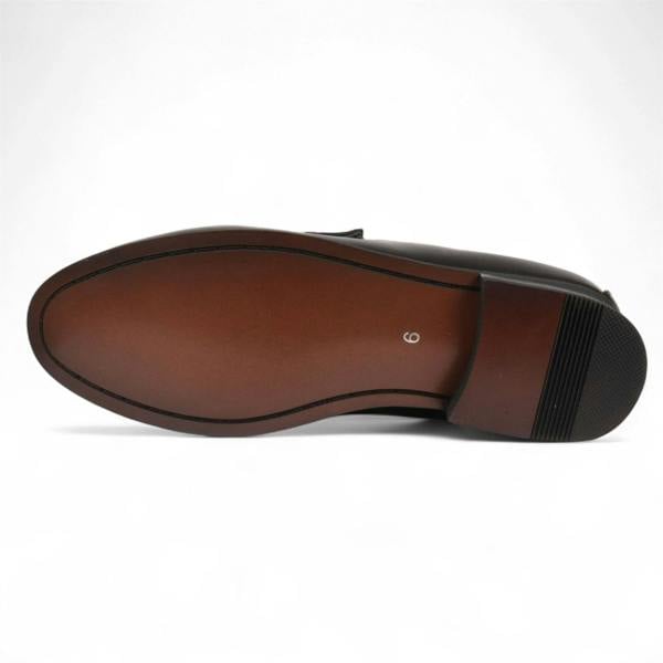 Dolcetto Men's Loafers with Gold Buckle Smart Slip-On Shoes