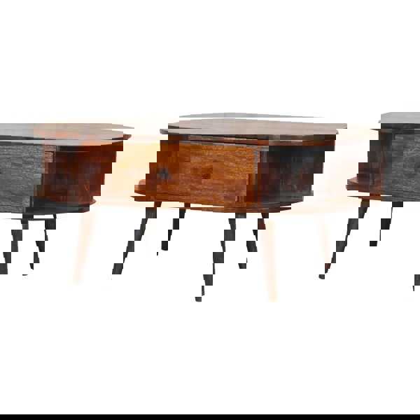 Artisan Furniture Solid Wood Chestnut Oval Coffee Table with 1 Drawer