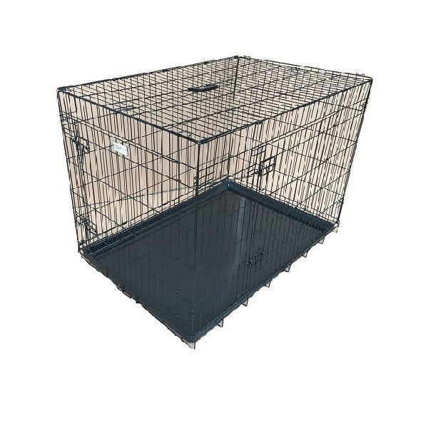 HugglePets Dog Cage with Plastic Tray