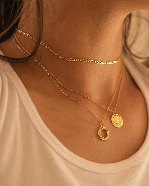 14K Gold Circle Necklace - Necklaces - Elk & Bloom