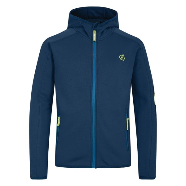 Dare 2B Childrens/Kids Explore Marl Fleece Jacket - Moonlight Denim/Daiquiri Green