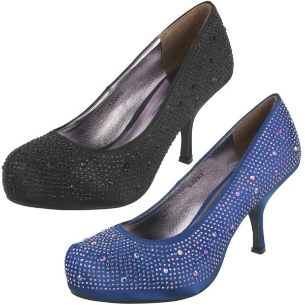 Anne Michelle Ladies Anne Michelle Satin Beaded Court Shoes