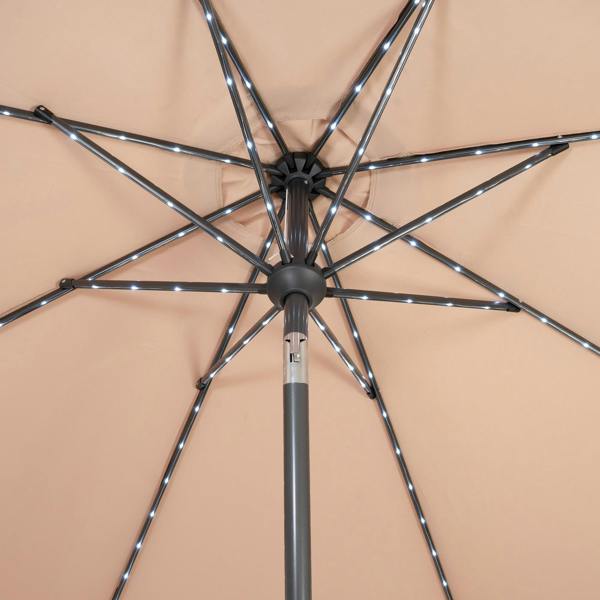 Jardi LED Tilt Parasol 2.7m – Beige