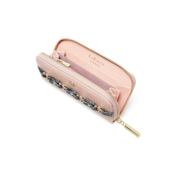 LaBante London Ellen Pink Vegan Zip Around Wallet