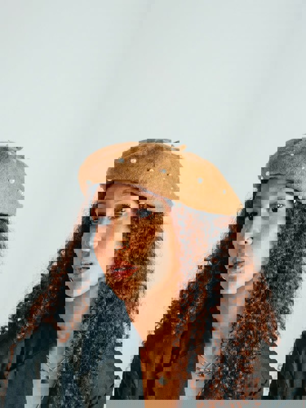 SVNX Faux Pearl Felt Beret