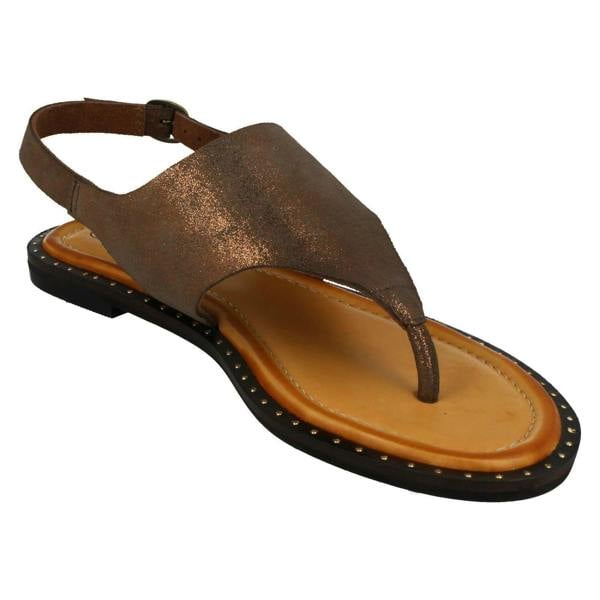 Leather Collection Ladies Leather Collection Toepost Sandals F00201