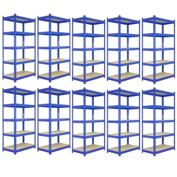 Monster Racking 10 x T-RAX Blue Metal Racking Units (120cm x 45cm x 180cm)