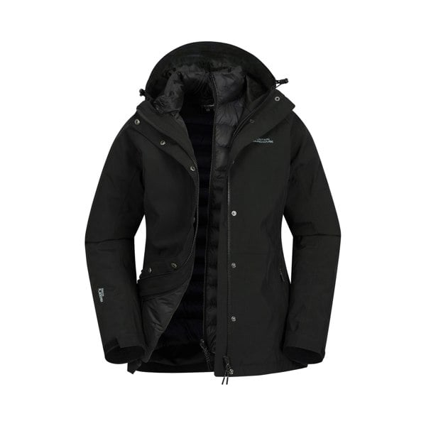 Mountain Warehouse Womens/Ladies Alaskan 3 in 1 Padded Jacket - Black