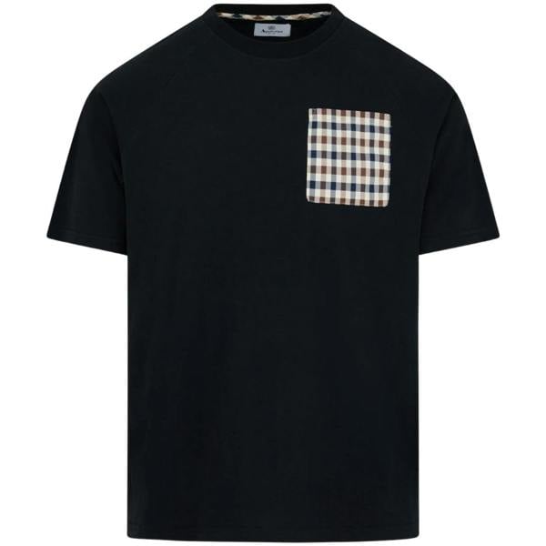 Aquascutum Active RAGLAN POCKET T-SHIRT AA_B006_TS006 16 Black T-Shirt Mens S