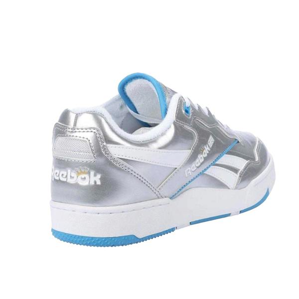 Reebok Womens/Ladies BB 4000 II Metallic Leather Trainers - Silver - 