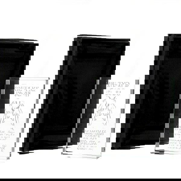 Personalised Memento Company Personalised Guardian Angel Wings Crystal Token