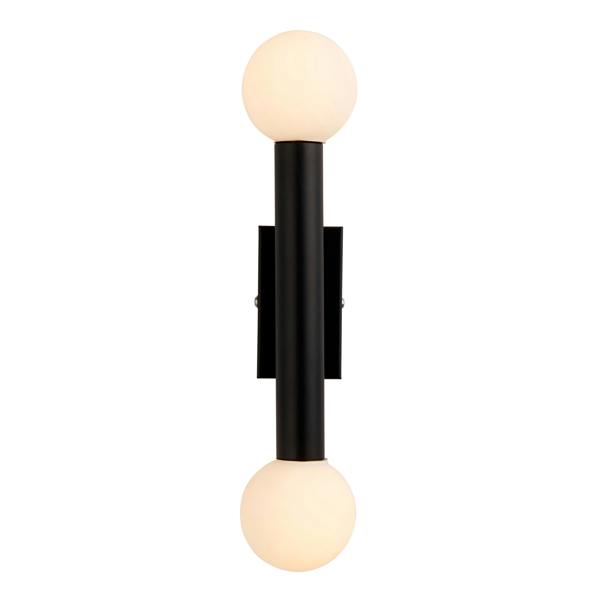 Pagazzi Lighting Toronto Matt Black IP44 2 Light Wall Light