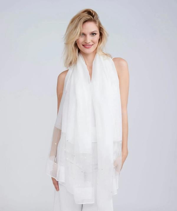 Pia Rossini Cristine - Pearl Embellished Occasion Scarf