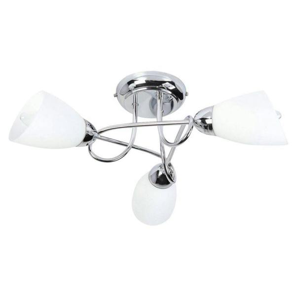 Pagazzi Lighting Jaco 3 Light Polished Chrome Semi Flush Ceiling Light