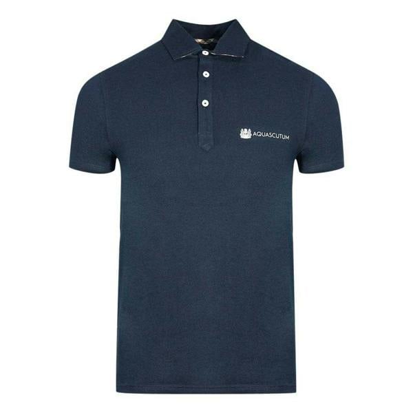 Aquascutum Unisex Adult Aldis Block Logo Polo Shirt - Navy - 