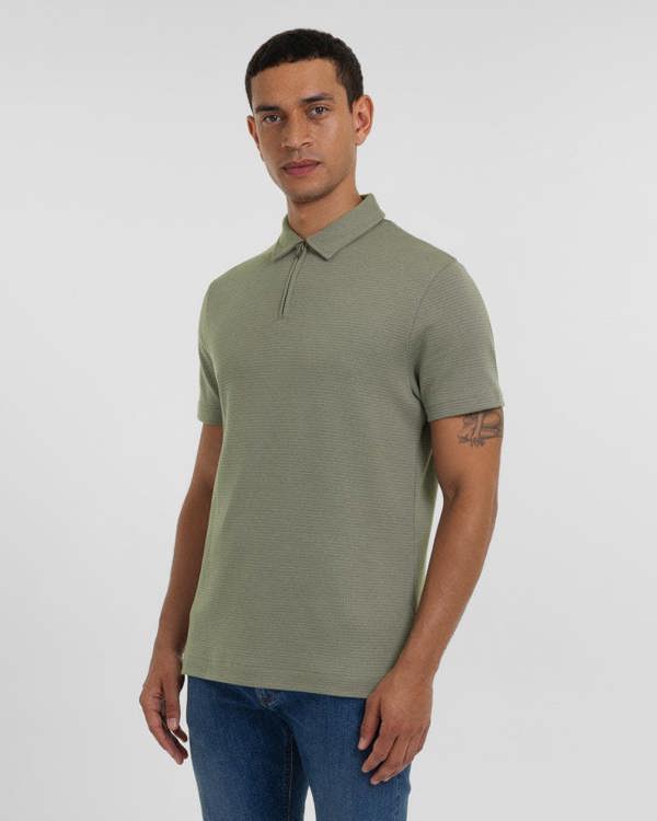 Steel & Jelly Hatton - Mini Geo Jacquard Polo Shirt
